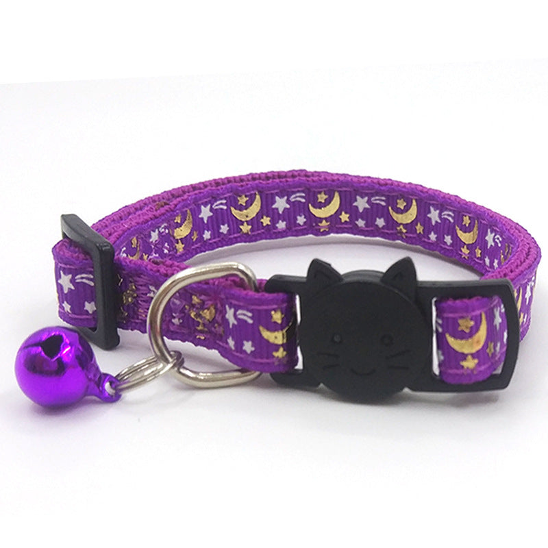 Illuminate Your Cat's Style: The Luminous Print Cat Strap