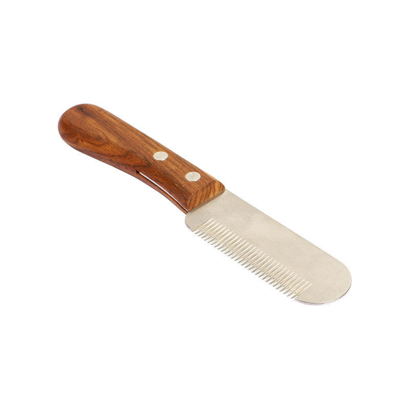 Pet Comb Wooden Terrier Dog And Cat Shaving Knife