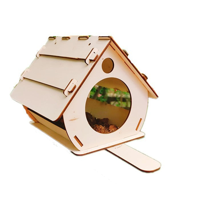 Hanging Wooden Bird Feeder DIY Assembled