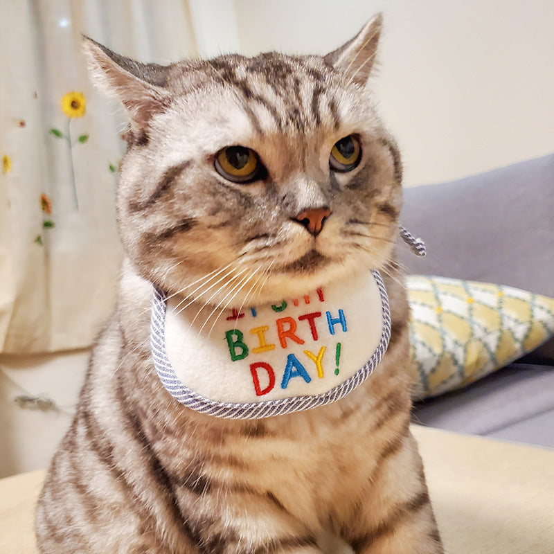 Pet Cat Bib Holiday Birthday Bib
