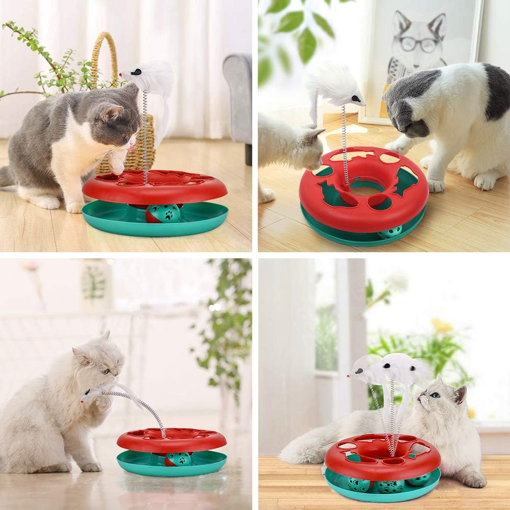Interactive Kitten Toys Roller Tracks With Catnip