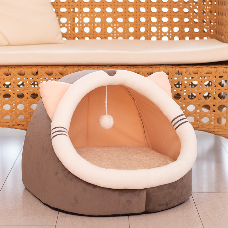 closed cat litter kennel winter plus velvet