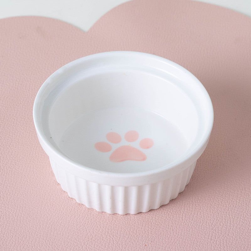 Cat Bowl Ceramic Double Bowl Water