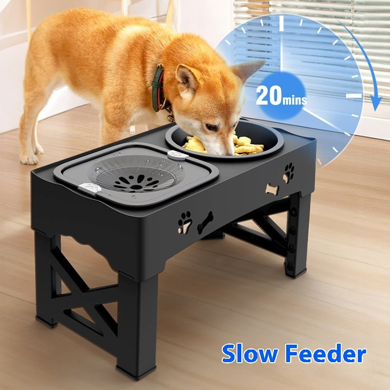 Double Bowl Integrated Lifting Dog Bowl