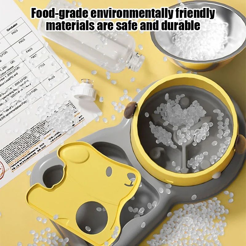Pet Feeding Bowls And Drinkers 15-Degree Tilt Design