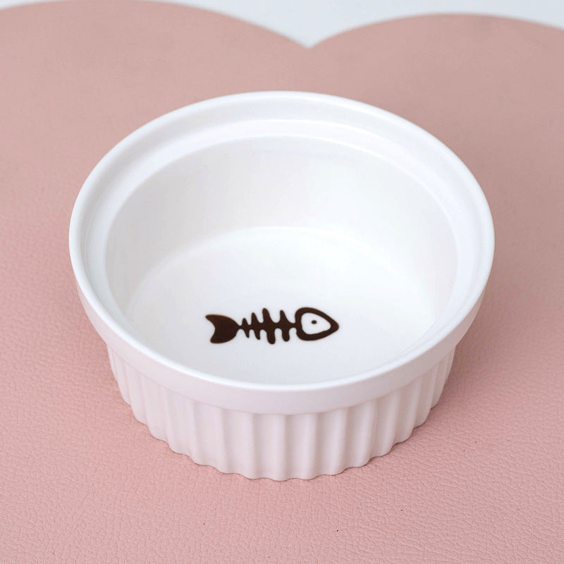 Cat Bowl Ceramic Double Bowl Water