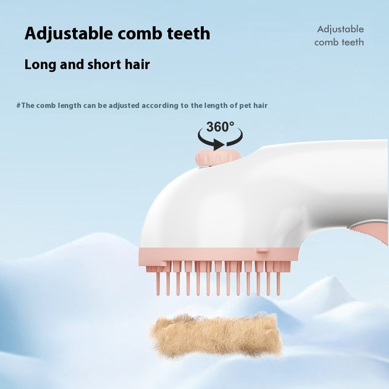Pet Steam Brush Pet Cleaning Adjustable Comb