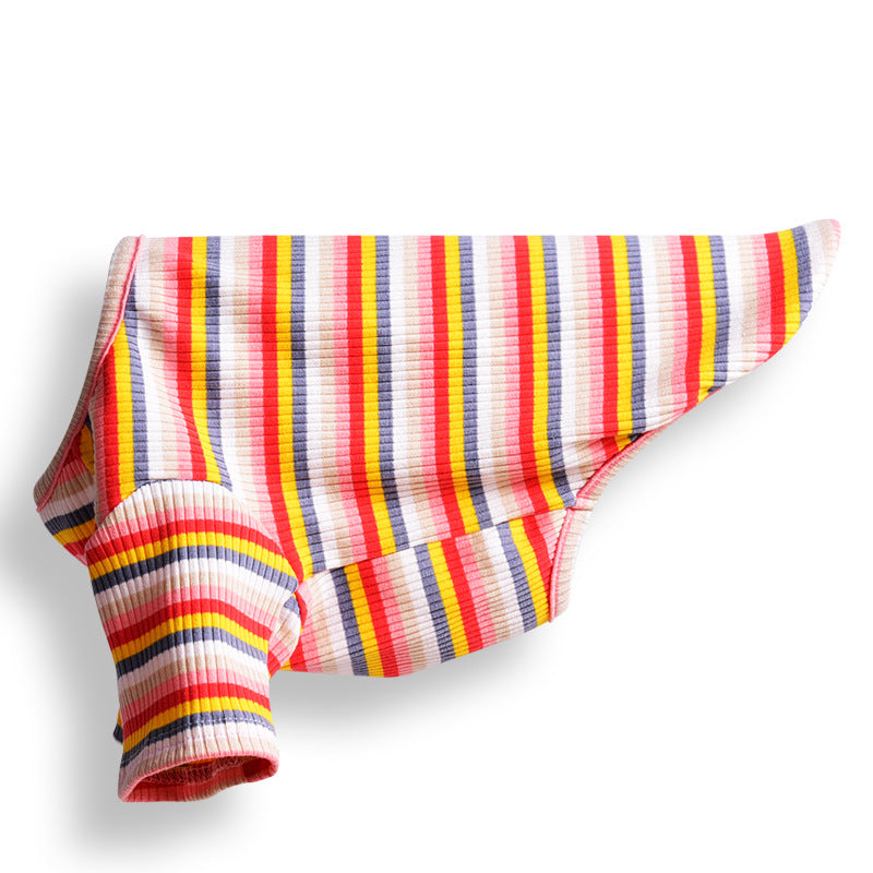Breathable Striped T-shirt For Dogs And Cats