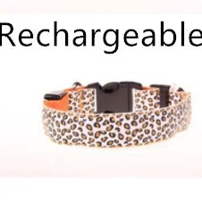 Adjustable Nylon Leopard Pet Collar