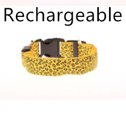 Adjustable Nylon Leopard Pet Collar
