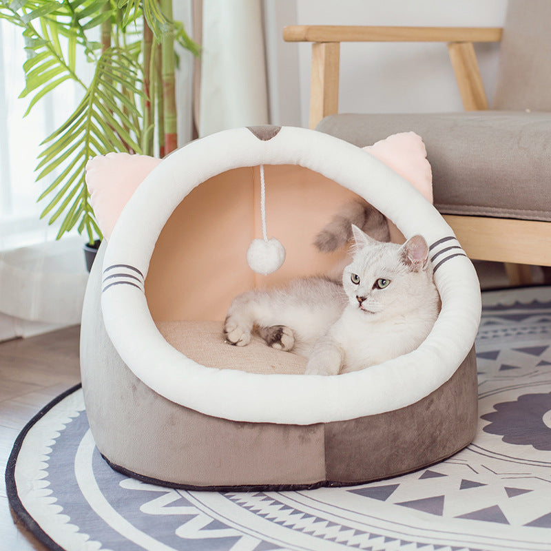 closed cat litter kennel winter plus velvet