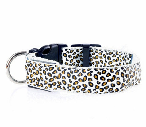 Adjustable Nylon Leopard Pet Collar