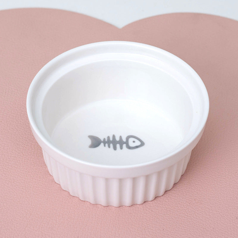 Cat Bowl Ceramic Double Bowl Water
