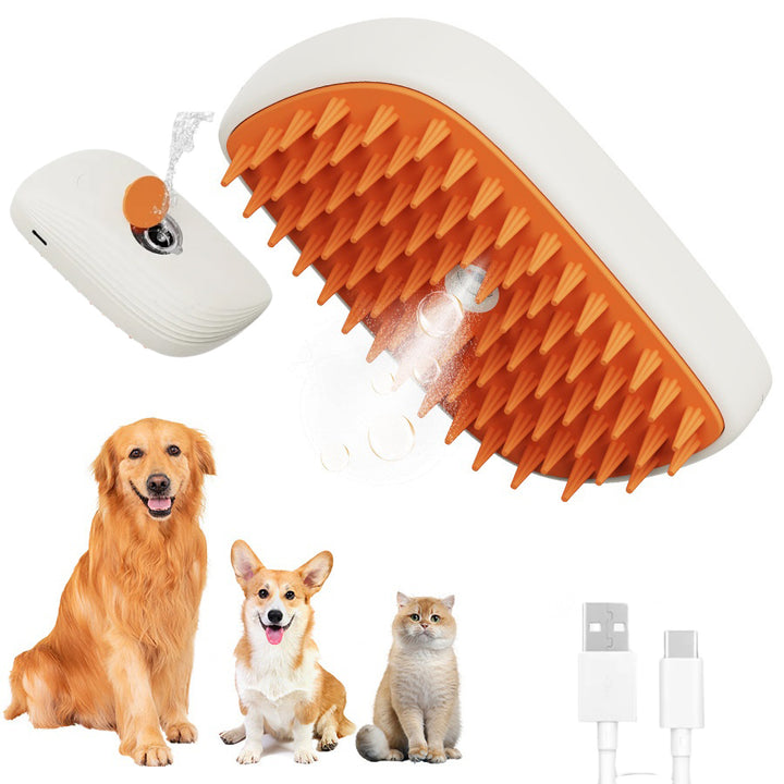 Pets Steam Brush Spray Massage Comb
