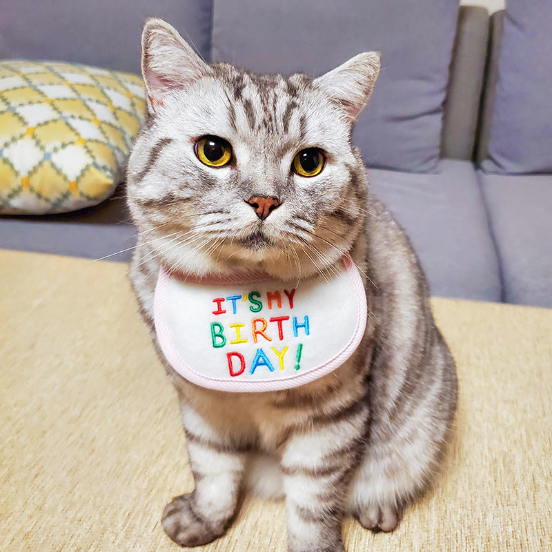 Pet Cat Bib Holiday Birthday Bib