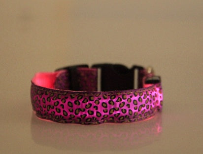 Adjustable Nylon Leopard Pet Collar