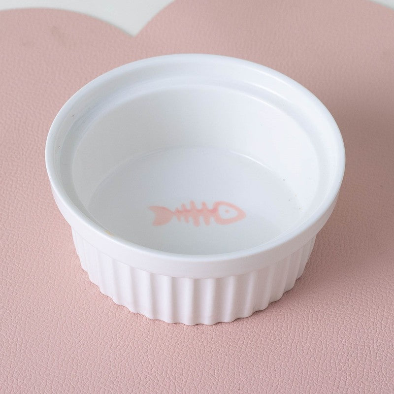 Cat Bowl Ceramic Double Bowl Water