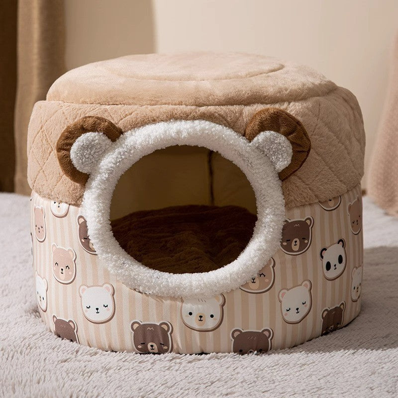 Pumpkin Dog Closed Windproof Pet Bed