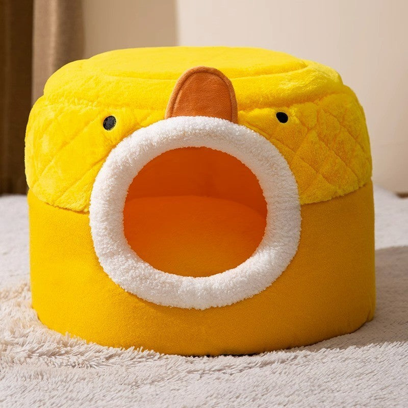 Pumpkin Dog Closed Windproof Pet Bed
