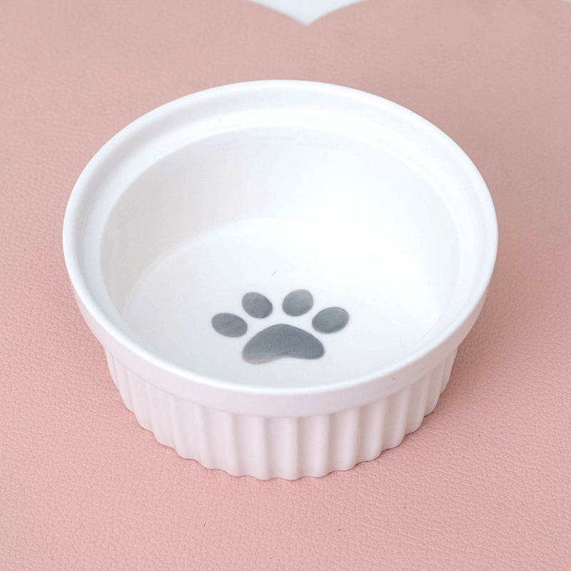 Cat Bowl Ceramic Double Bowl Water