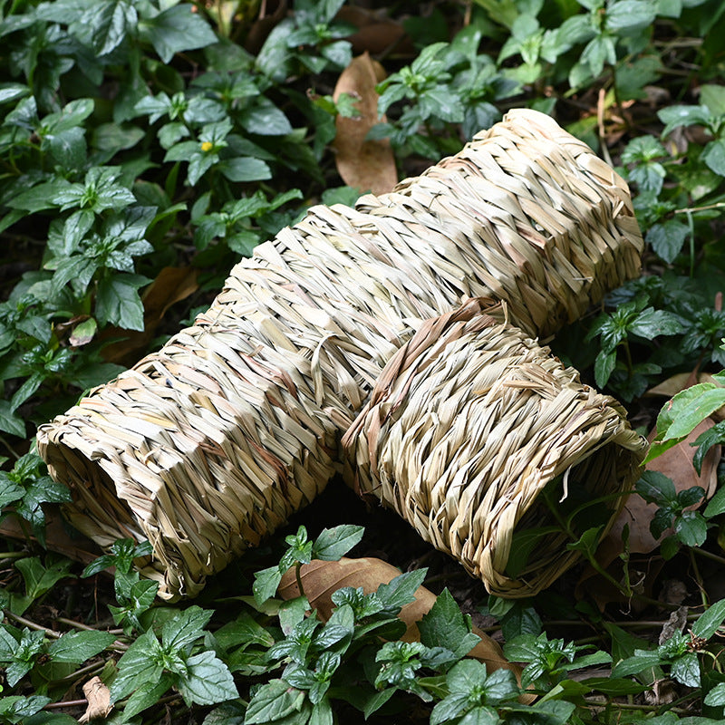 Porous Escape Pipe Straw Hamster Rabbit Toy Nest