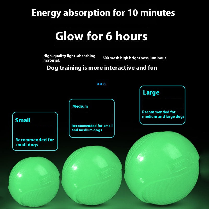 Luminous Toy Ball Puppy Dog Molar Elastic Ball Rubber Ball