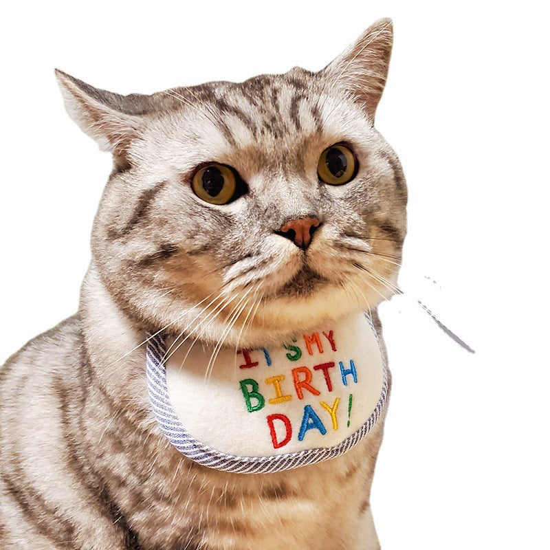 Pet Cat Bib Holiday Birthday Bib