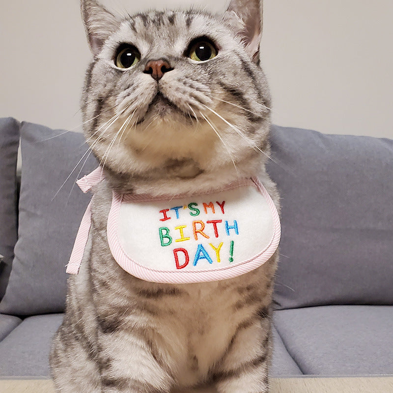 Pet Cat Bib Holiday Birthday Bib