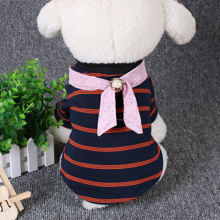 Pet striped cotton t-shirt