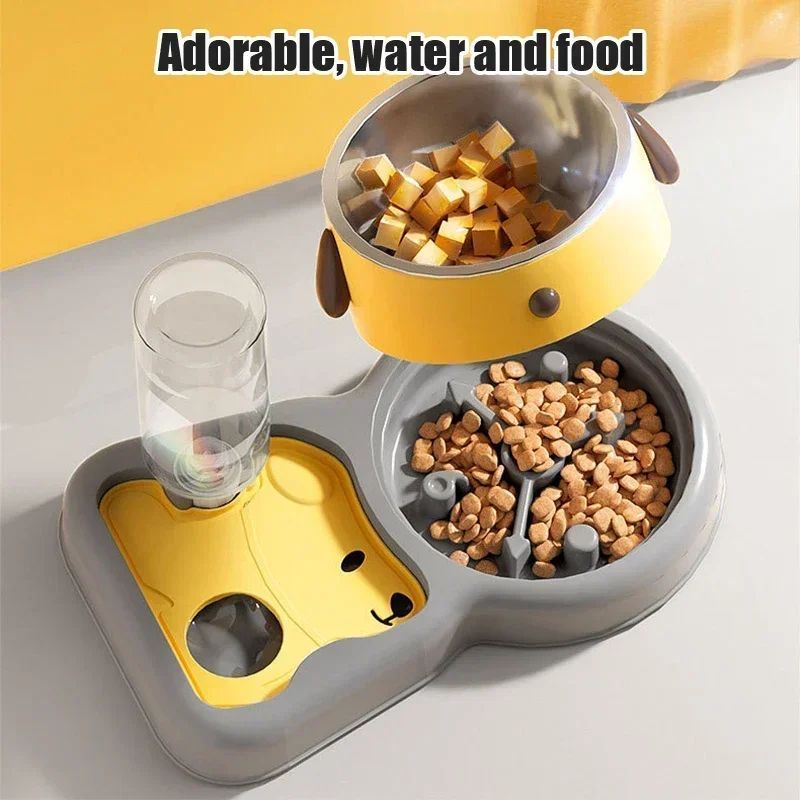 Pet Feeding Bowls And Drinkers 15-Degree Tilt Design
