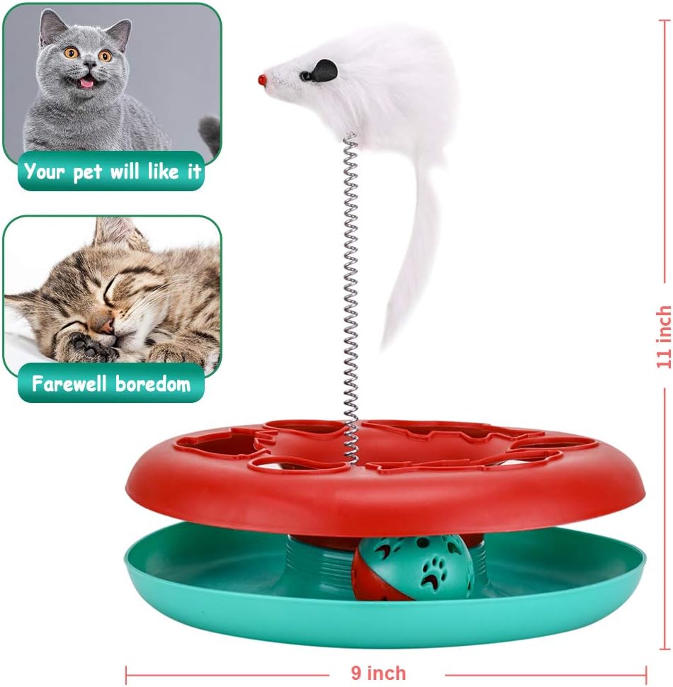 Interactive Kitten Toys Roller Tracks With Catnip