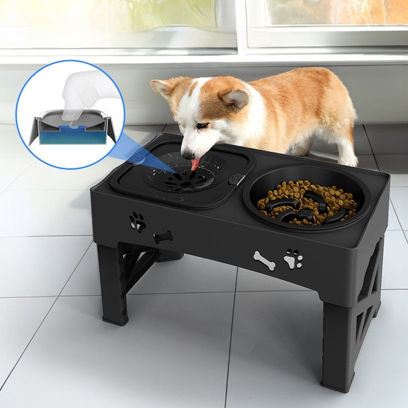 Double Bowl Integrated Lifting Dog Bowl