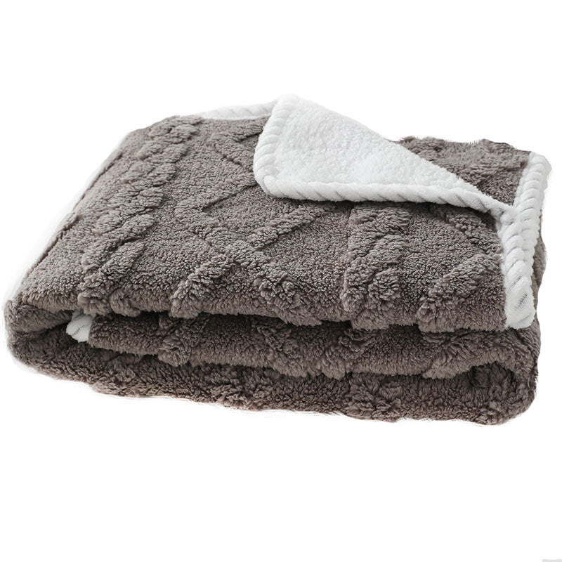 Pet Plush Blanket Thick Warm Waterproof
