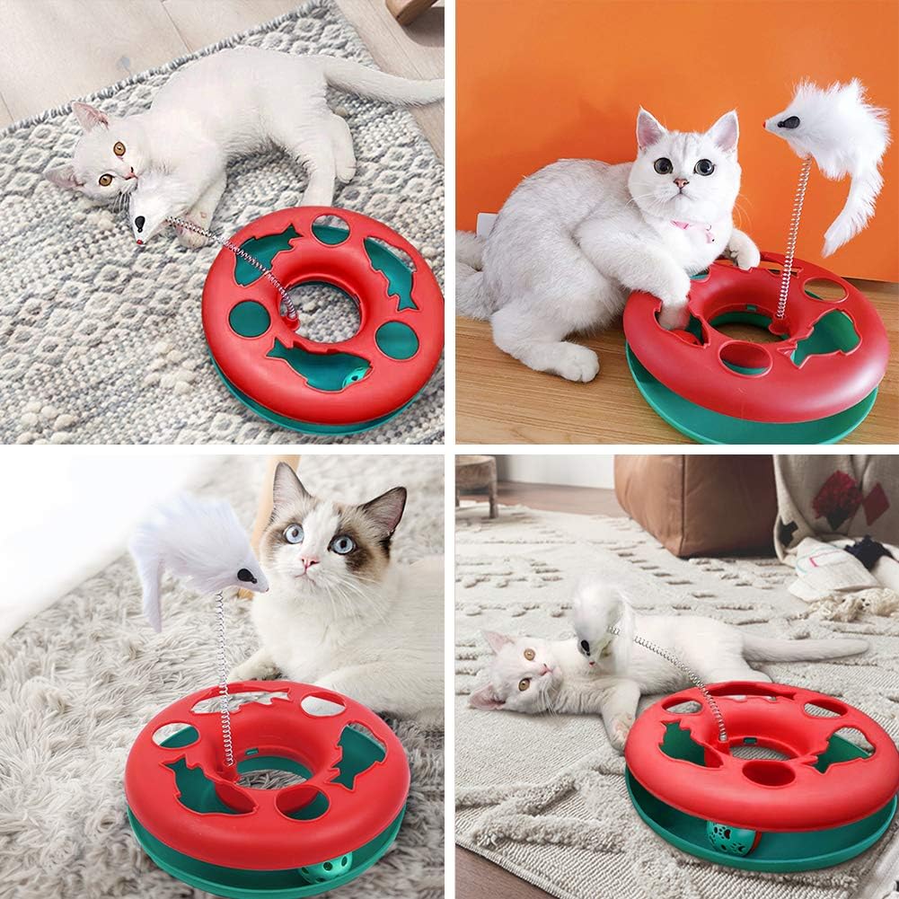Interactive Kitten Toys Roller Tracks With Catnip