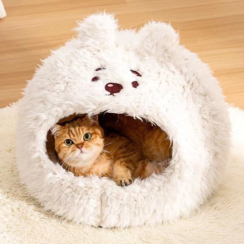 Semi Closed Pet Cat Nest Dog Sleeping Nest