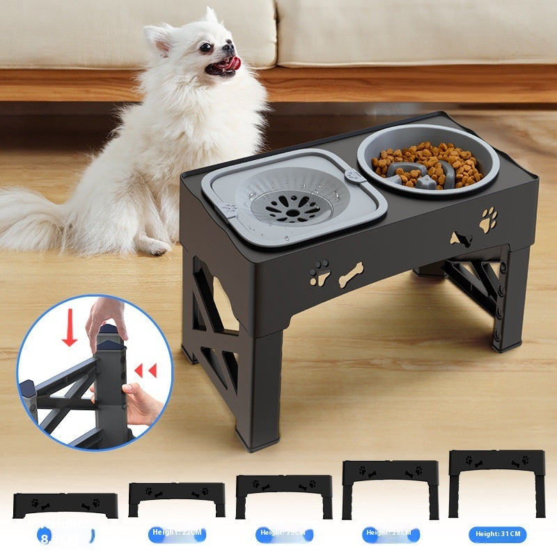 Double Bowl Integrated Lifting Dog Bowl