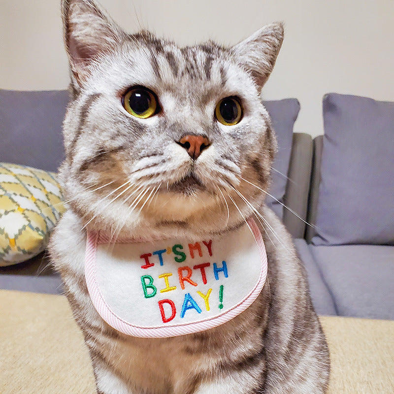Pet Cat Bib Holiday Birthday Bib