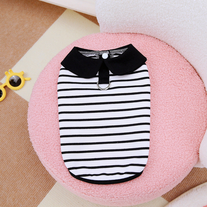 Pet Summer Stripes T-shirt Skirt