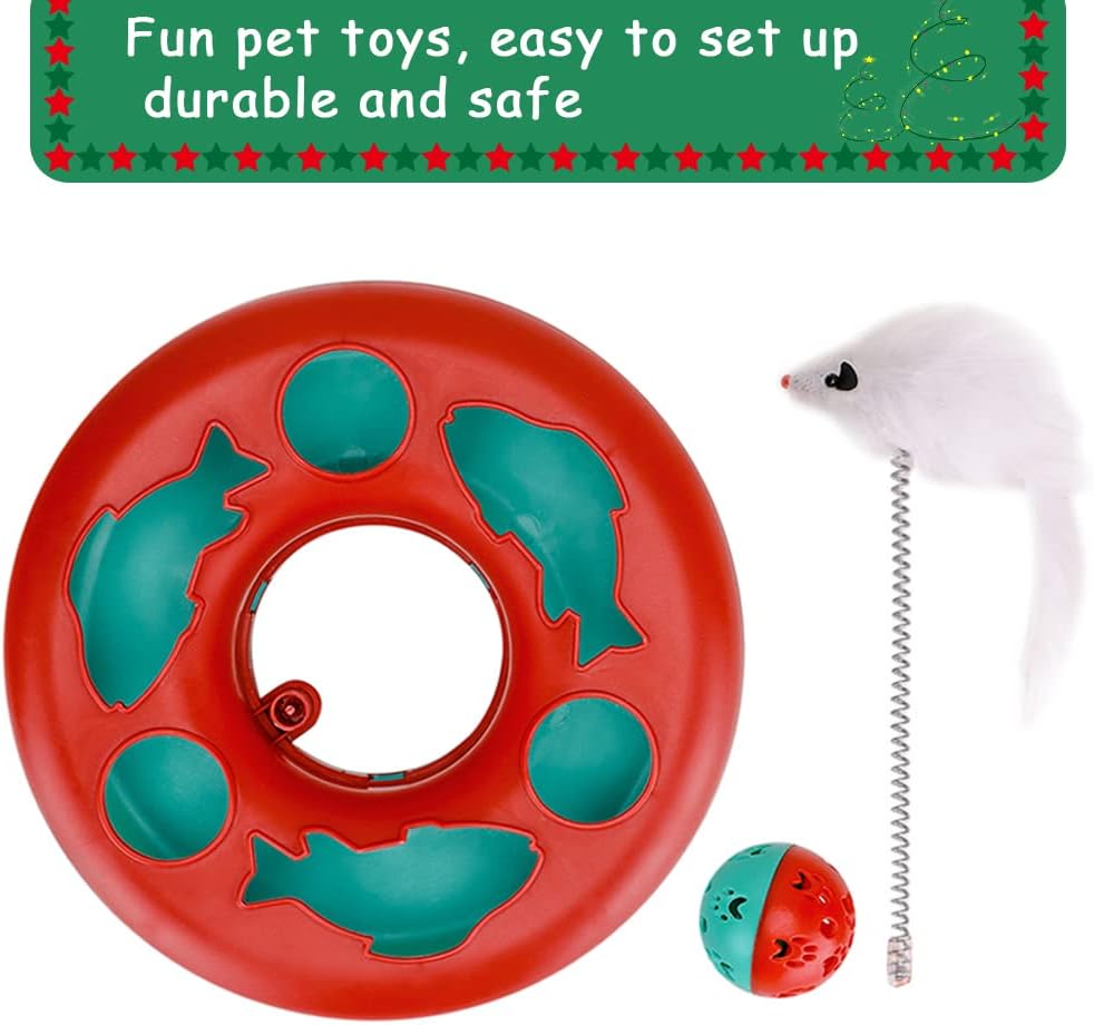 Interactive Kitten Toys Roller Tracks With Catnip