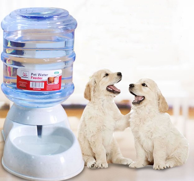 Plastic Pets Dog Food Bowl Water Dispenser