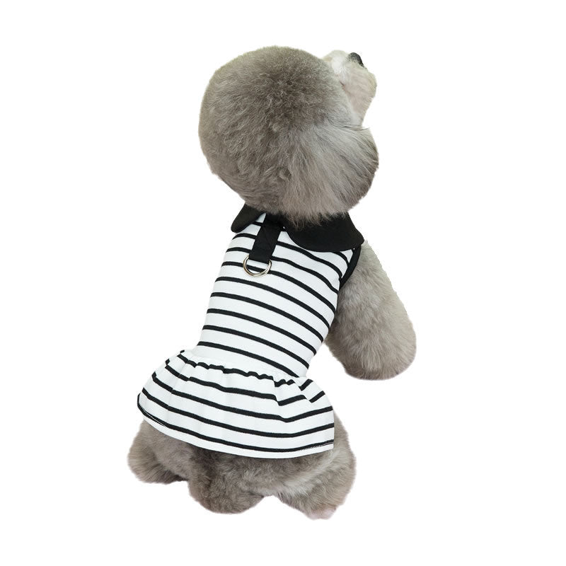 Pet Summer Stripes T-shirt Skirt
