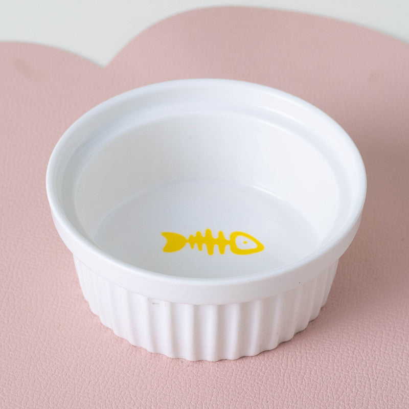 Cat Bowl Ceramic Double Bowl Water