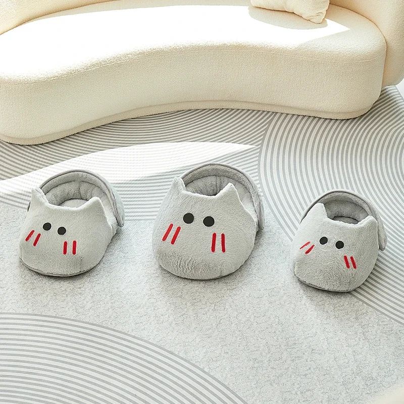 Portable Plush Slipper Cat Bed