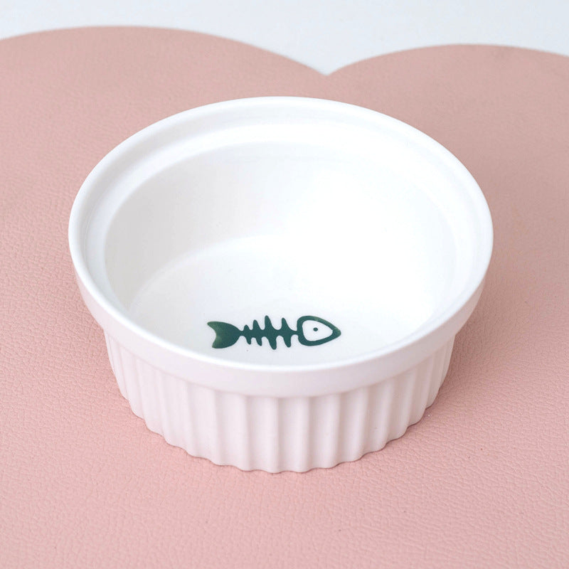 Cat Bowl Ceramic Double Bowl Water