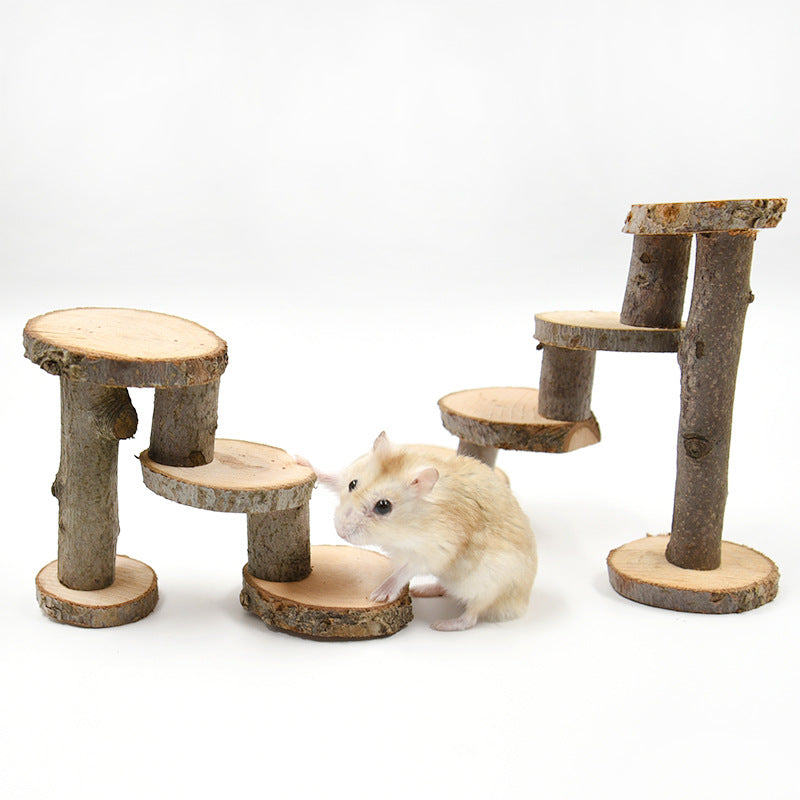 New Hamster Climbing Ladder Wood Chewing Toy