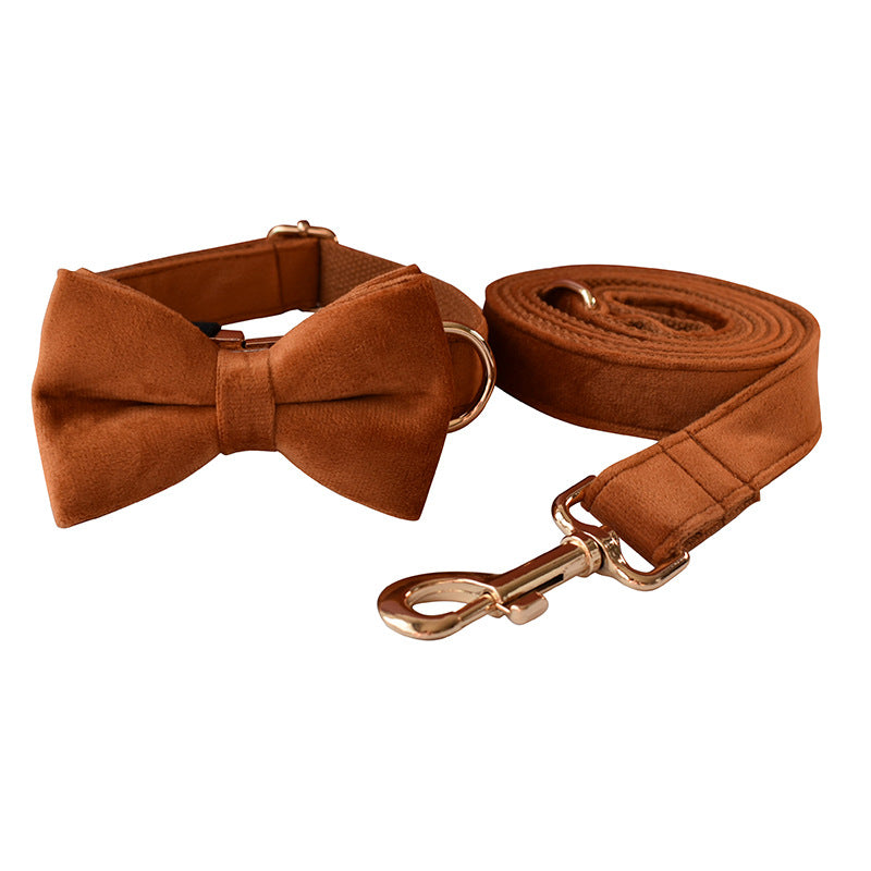 Ancient Pottery Velvet Dog  Leash Pet Neck Collar