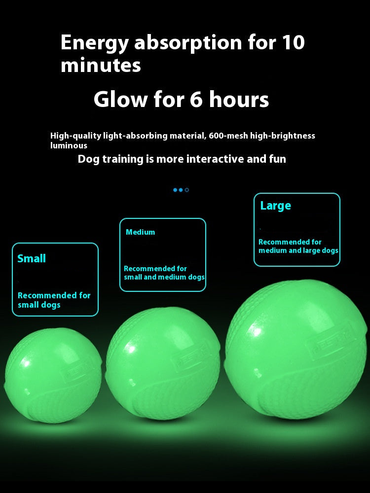 Luminous Toy Ball Puppy Dog Molar Elastic Ball Rubber Ball
