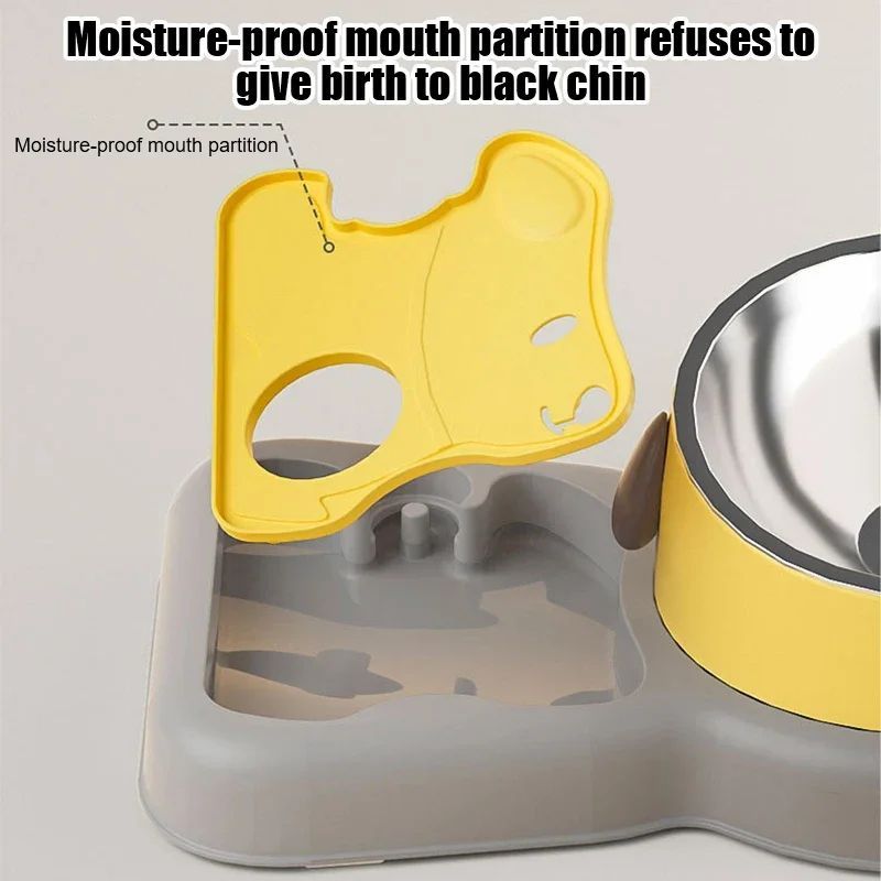 Pet Feeding Bowls And Drinkers 15-Degree Tilt Design