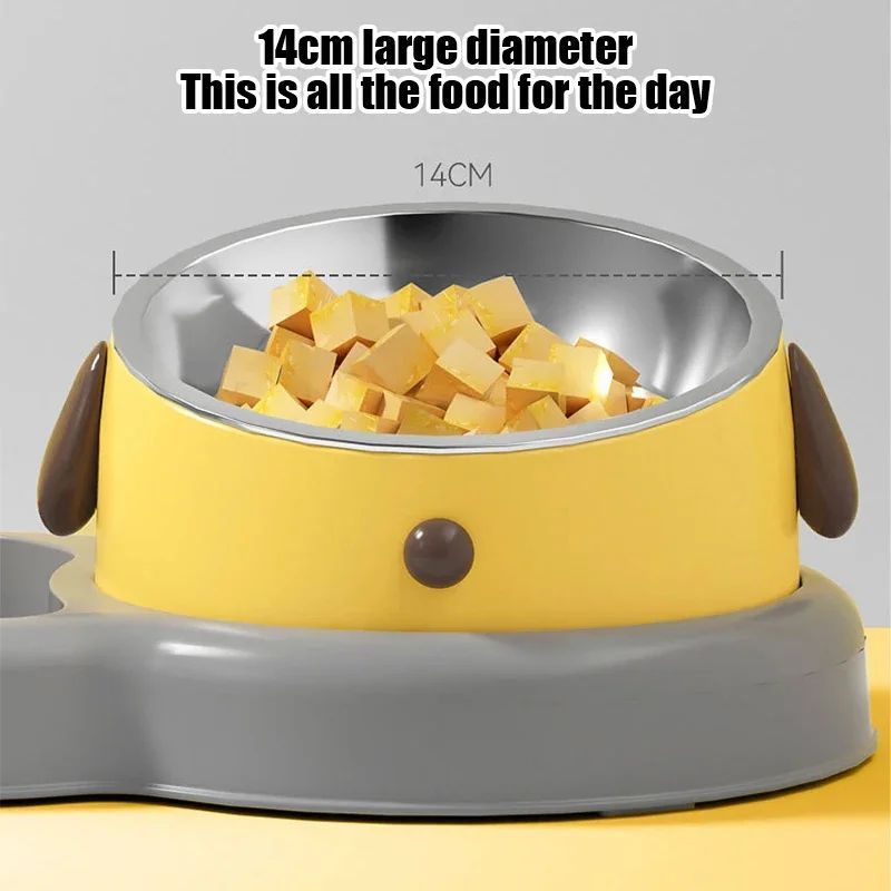 Pet Feeding Bowls And Drinkers 15-Degree Tilt Design