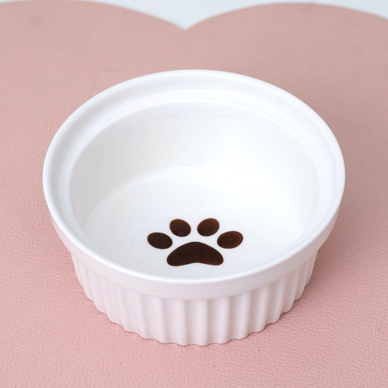 Cat Bowl Ceramic Double Bowl Water